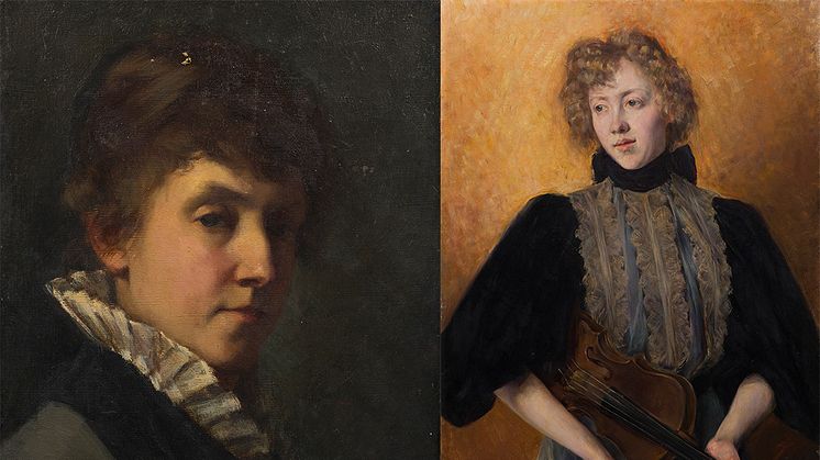 Maria Wiik, Self-Portrait, circa 1886. Hildegard Thorell, Sigrid Lindberg,1890. Photo: Viktor Fordell/Nationalmuseum. 