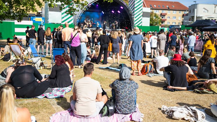 Folkets parks stora scen under konsert 9 juni 2023