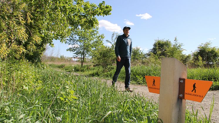 Skåneleden SL6 Vattenriket går tvärs igenom Vattenrikets varierade och artrika natur. ​Projektet leds av Håkan Östberg, natur- och friluftstekniker, Biosfärenheten Kristianstads Vattenrike.