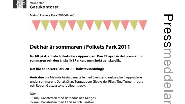 Det här är sommaren i Folkets Park 2011