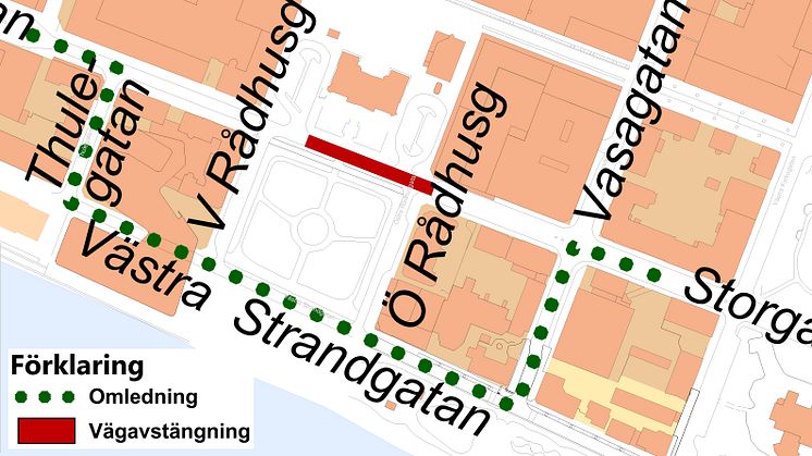 Storgatan stängs av tillfälligt