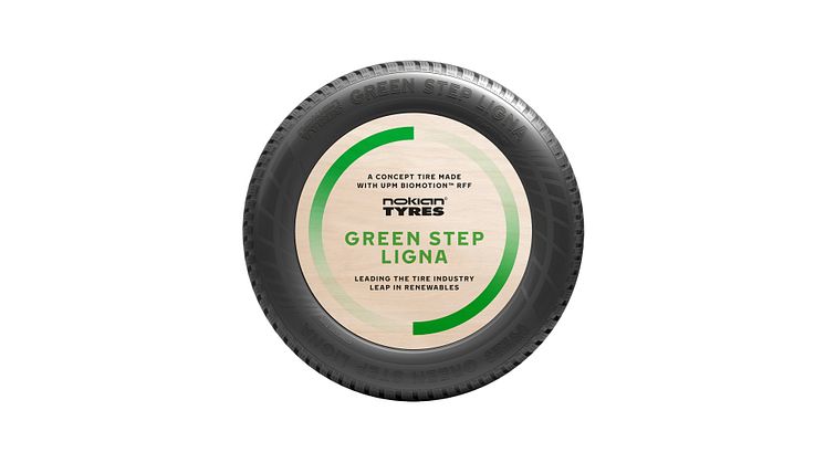 Nokian Tyres Green Step Ligna – det första konceptdäcket någonsin tillverkat av den helt förnybara ligninråvaran UPM BioMotion™ RFF