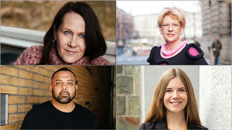 Vigdis Hjorth, Beate Grimsrud, Gulraiz Sharif og Jenny Jordahl er alle nominert til Brageprisen 2020 (Foto: Cappelen Damm)