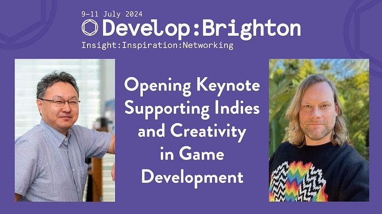 Sony Interactive Entertainment’s Shuhei Yoshida and Greg Rice to keynote Develop:Brighton 2024 as full programme announced