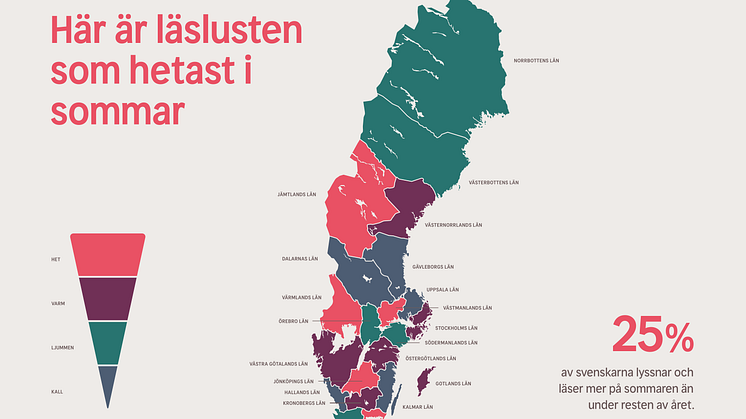 Ny undersökning visar: Västmanlänningarna kommer läsa mest i sommar