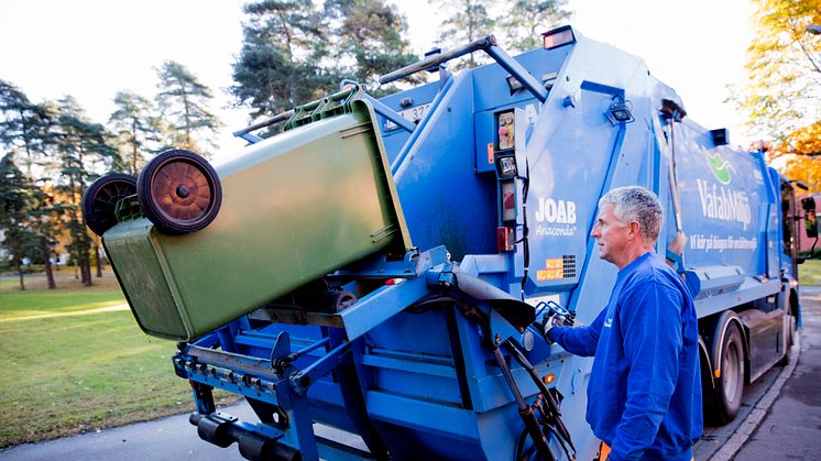 VafabMiljö tar över hämtning av hushållsavfall i de östra delarna av Västerås. Foto: Per Groth