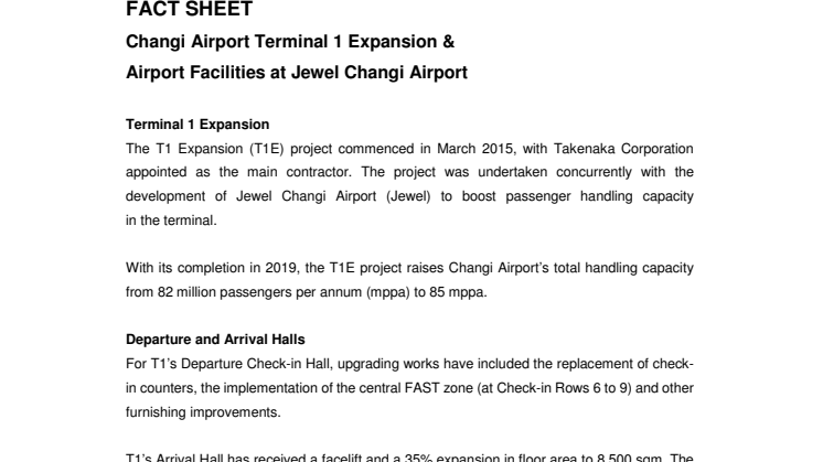 [FACT SHEET] Airport Facilities in Jewel