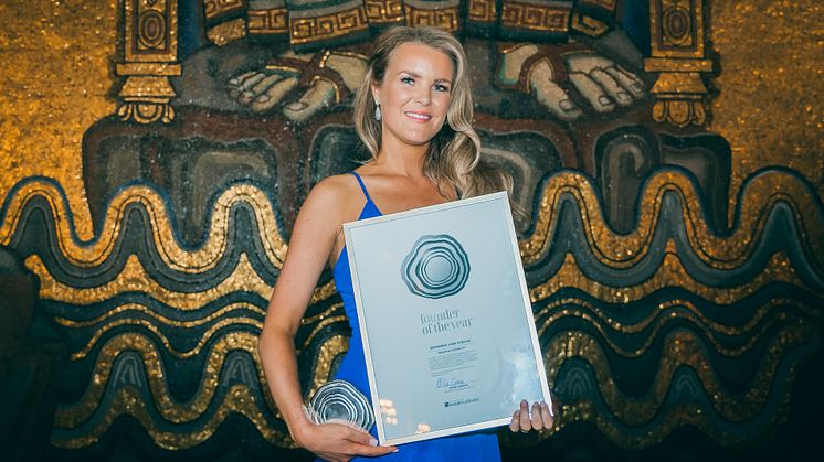 Johanna von Sydow, founder Equestrian Stockholm received the Growth Rings in Silver for the global award Founder of the Year category Medium Size Companies at the Founders Awards Gala held at Stockholm City Hall on September 22.