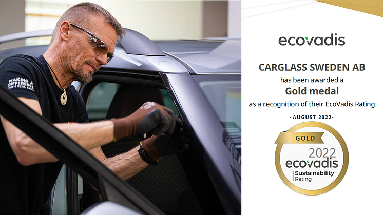 Carglass® erhåller guld i Ecovadis för femte året i rad