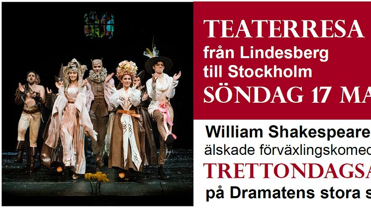​Lindesbergs Riksteaterförening ordnar teaterresa till Dramaten