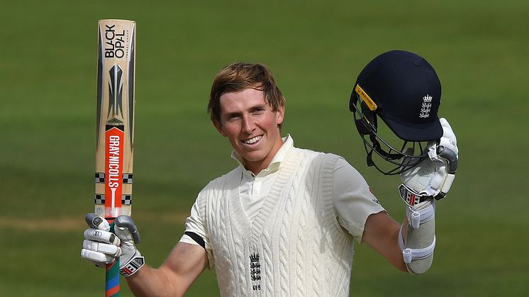 England batsman Zak Crawley scoring his maiden Test century at the Ageas Bowl (Getty Images)