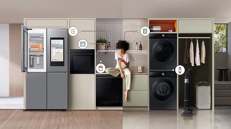 Samsung presenterar nya hushållsapparater med AI-funktioner och förbättrad uppkoppling under lanseringseventet ‘BESPOKE AI’