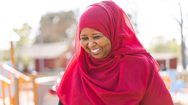 Fadumo Dahir Igal, cirkelledare på Älskade Barn. Bild: Lisa Löwenborg