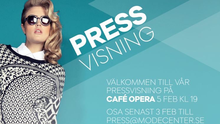 Inbjudan pressvisning Café Opera  - Stockholm Fashion Week