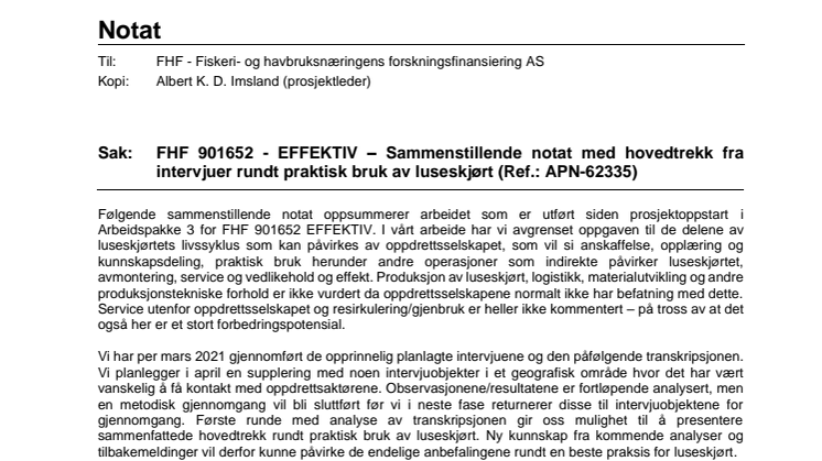 Akvaplan-niva Notat til FHF_Foreløpige observasjoner og hovedfunn.pdf