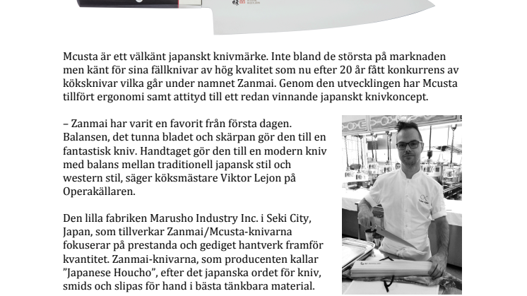  Zanmai/Mcusta – moderna knivar besjälade av japansk tradition