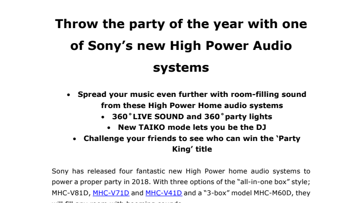 Partyløver kommer til å elske Sonys nye, superkraftige musikkanlegg