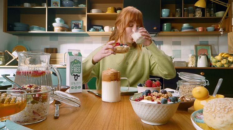 Arla LactoFREE Kampagne zur Erweiterung der Produktpalette. Moodbild aus dem Arla LactoFREE TV-Spot.