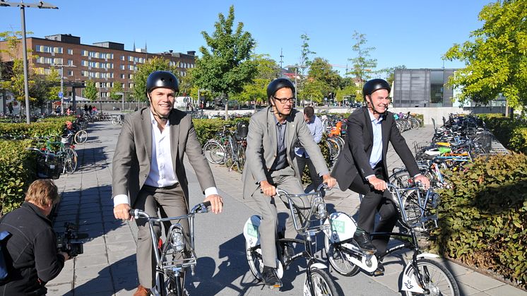 Uppsala först i landet med SJ-cykel till och från tåget
