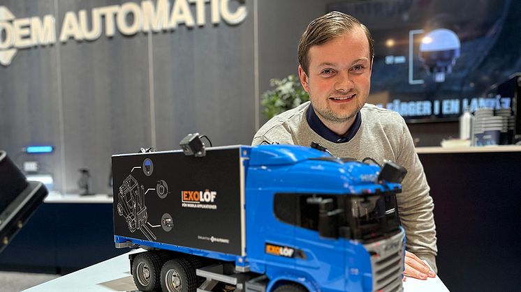 Kamerasystem i miniatyr. En stor fördel med mässan är att kunna visa produkter ”in action”, konstaterar William Lyckow, OEM Automatic.