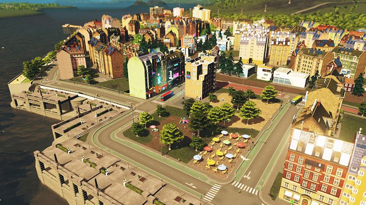 Cities: Skylines-modellen över Norra Djurgårdsstaden