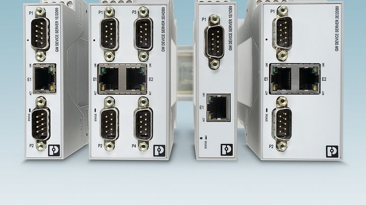 Seriella gränssnittsomvandlare till Ethernet