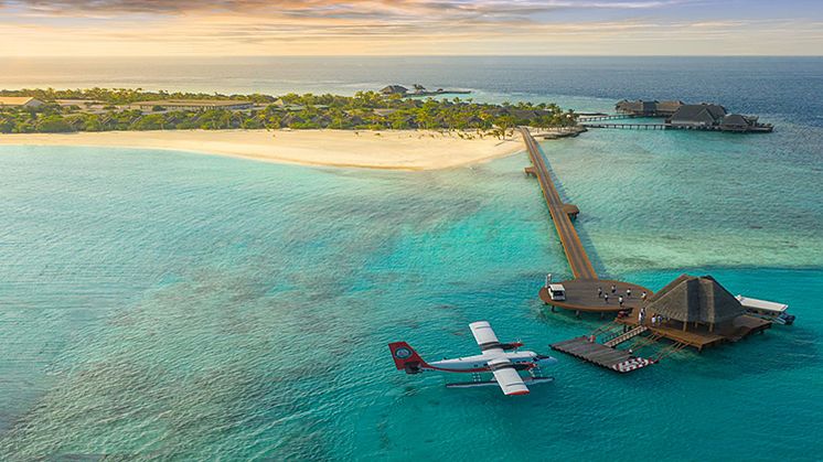 Med sjöflyg på Maldiverna