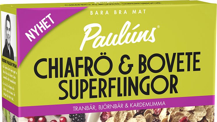 Paulúns Chiafrö & Bovete Superflingor – Tranbär, Björnbär & Kardemumma