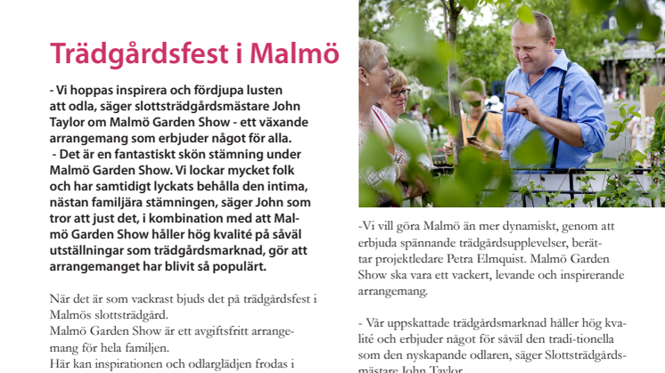 Trädgårdsfest i Malmö