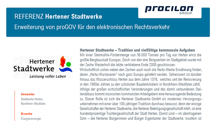 Neue Referenz: Hertener Stadtwerke