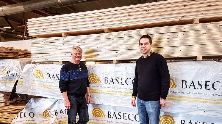 Krister Abrahamsson, vd på Baseco och Simon Burman, projektledare på Energikontor Norr