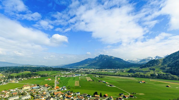 Das Greyerzerland in der Region Fribourg:  Austragungsort des 61. Gordon-Bennett-Cup. © Margaux Koller 