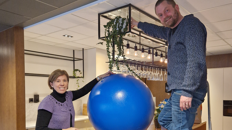 Ann Louise Johansson and Ola Bister in Qamcom's new office