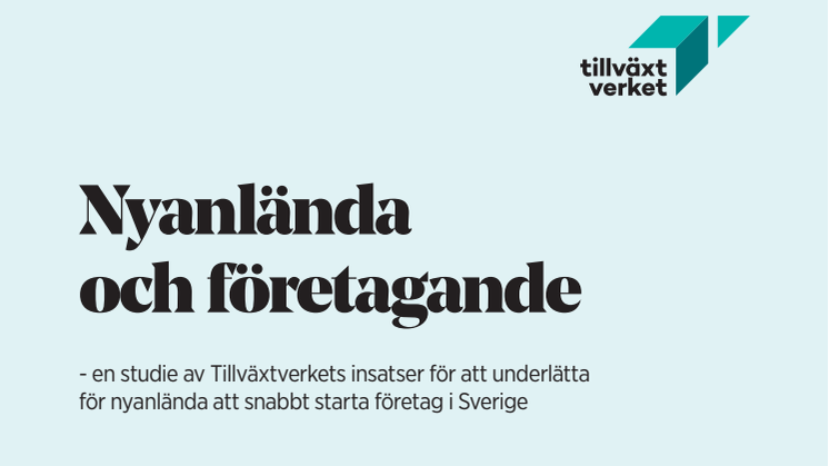 Rapport - Nyanlända och företagande