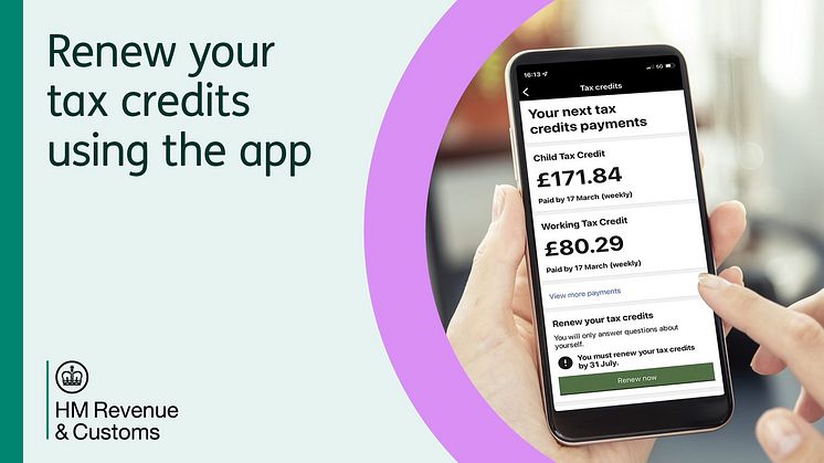 27,844 tax credits customers renew via HMRC app 