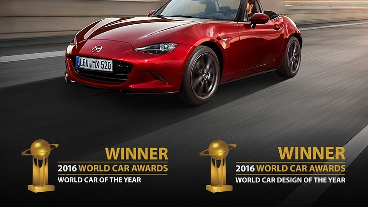 Nya Mazda MX-5 vann både World Car of the Year och World Design Car of the Year