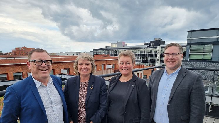 Patrik Holmberg, Birte Sandberg, Annette Linander och Linus Hannedahl.