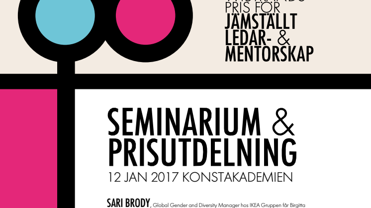 Sari Brody får Birgitta Wistrands pris för jämställt ledar- och mentorskap