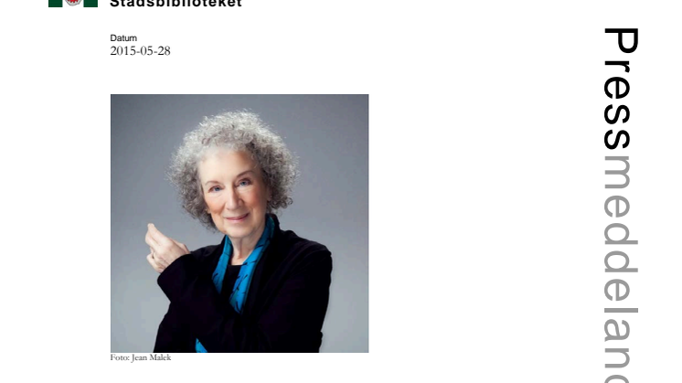 Internationell författarscen får besök av den kanadensiska författaren Margaret Atwood 