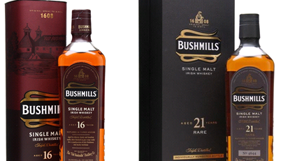 Bushmills 16 years single malt & Bushmills 21 years single malt