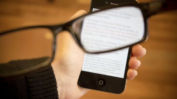 Ser ikke teksten på smarttelefonen