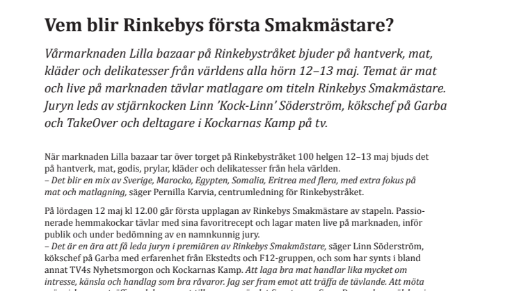 Vem blir Rinkebys första Smakmästare?