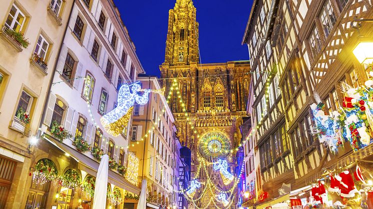 Julmarknaden i Strasbourg är en av alla julmarknader vi besöker på julmarknadskryssningen Köln-Strasbourg.