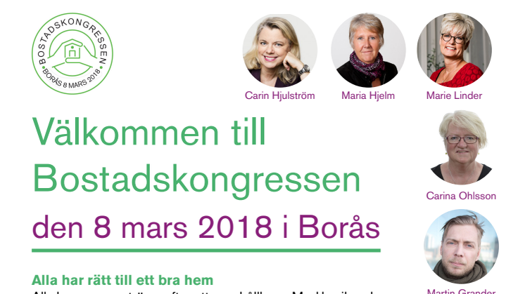 Hyresgästföreningen håller Bostadspolitisk kongress i Borås