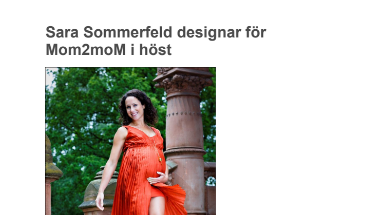 Mom2moMs gästdesigner Sara Sommerfeld i Nyhetsmorgon