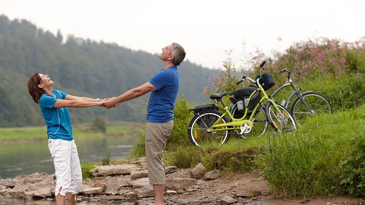 Radfahrspaß am beliebten Weser-Radweg