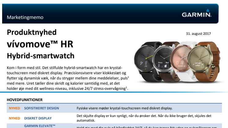 Garmin vívomove™ HR Hybrid-smartwatch