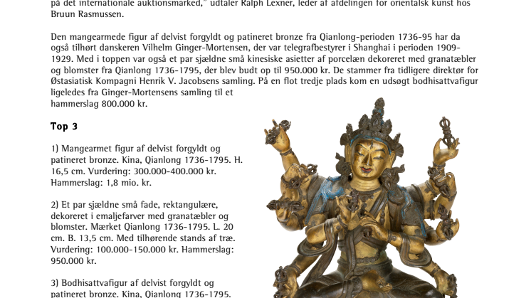 ​Orientalske kunstskatte i høj kurs