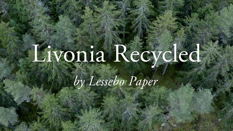 Lessebo Paper, Livonia Print and Bonnier Books launches Livonia Recycled by Lessebo Paper: a new milestone in sustainable paper production