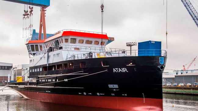 Die "Atair" ist durch den finnischen Konzern Gasum erstmals mit LNG bebunkert worden. (Foto: Bundesamt für Seeschifffahrt und Hydrographie)